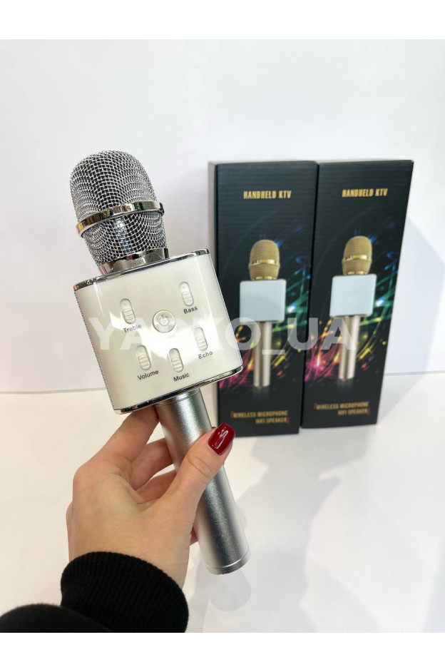 Мікрофон Китай 996363 караоке Bluetooth  Q7 Gold