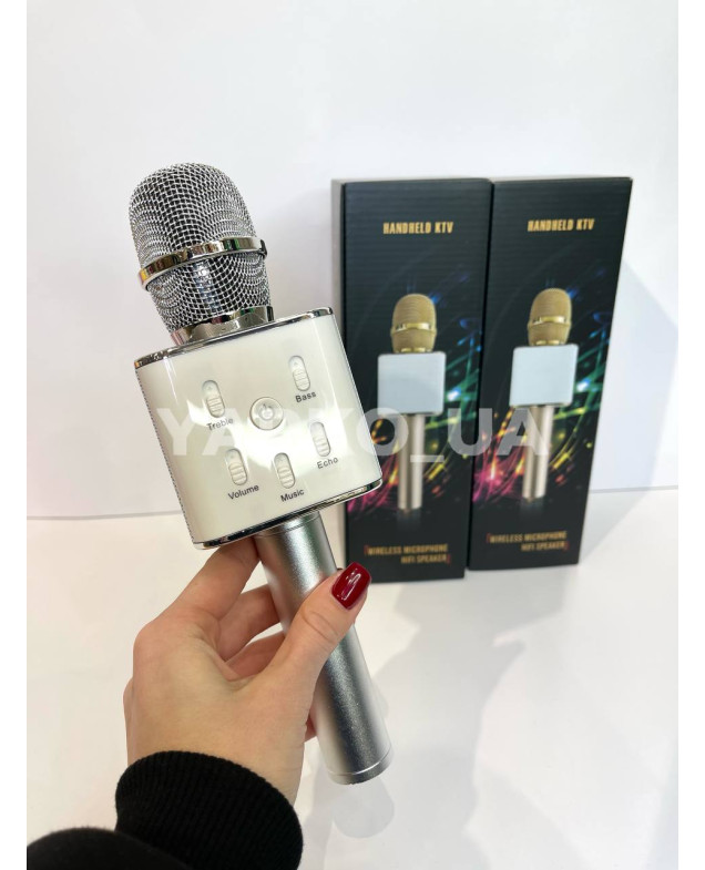 Мікрофон Китай 996363 караоке Bluetooth  Q7 Gold