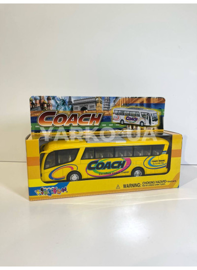 Машинка Китай KS7101W метал жовтий автобус Coach 18 см(р) 