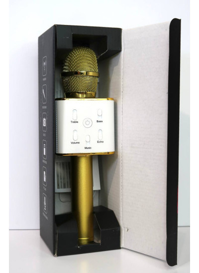 Мікрофон Китай 996363 Rose Gold караоке Bluetooth  Q7 Gold