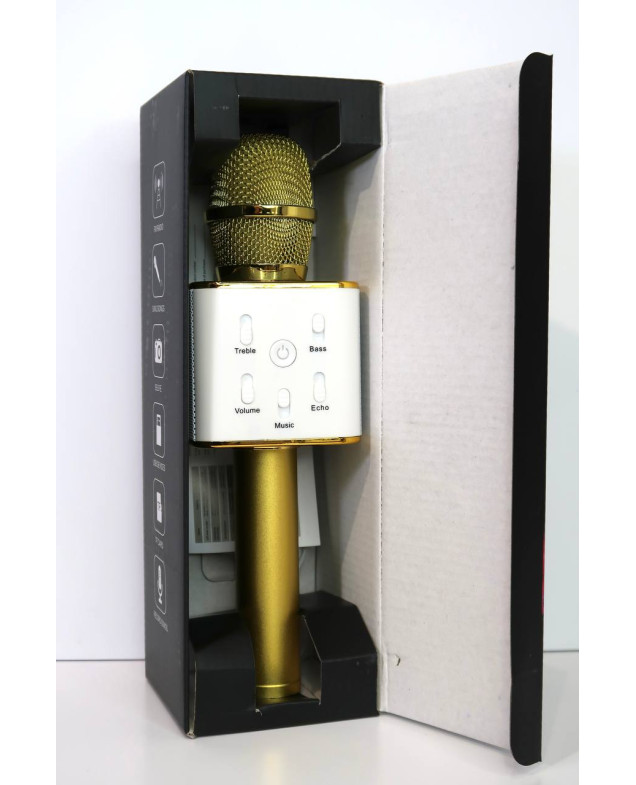 Мікрофон Китай 996363 Rose Gold караоке Bluetooth  Q7 Gold