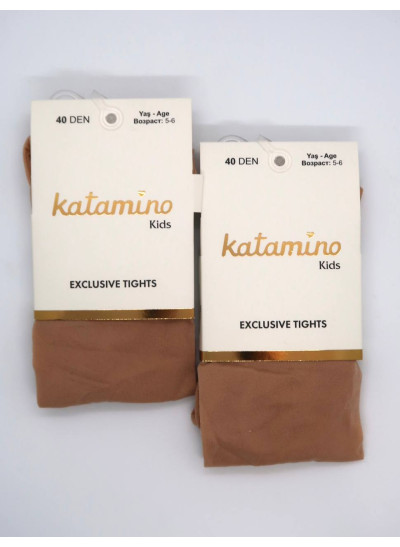 Колготи Katamino для дівчат весна/осінь K60002 однотон 40 DEN капрон беж 3-4(р) 