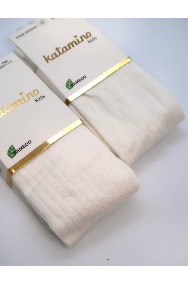 Колготи Katamino весна-осінь для дівчаток K30205 віскоза базові лапша молочний 5-6(р) 