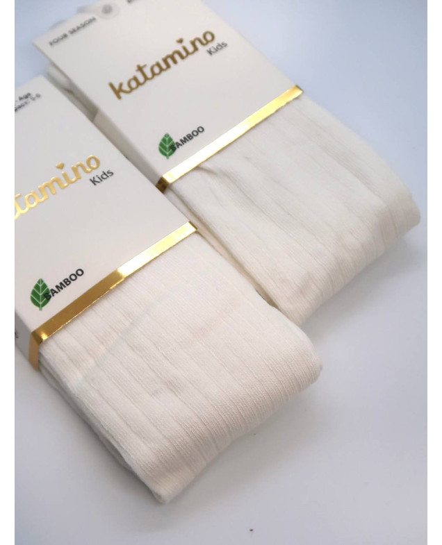 Колготи Katamino весна-осінь для дівчаток K30205 віскоза базові лапша молочний 5-6(р) 