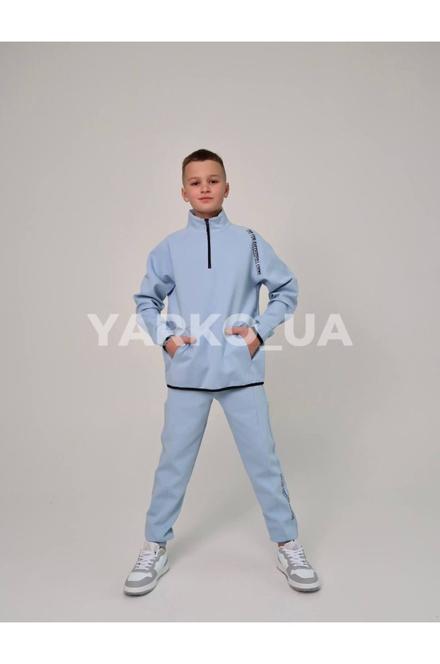 Костюм спорт Cumba весна-осінь хлоп. CMB-2357 котон Living блакитний 152(р) 