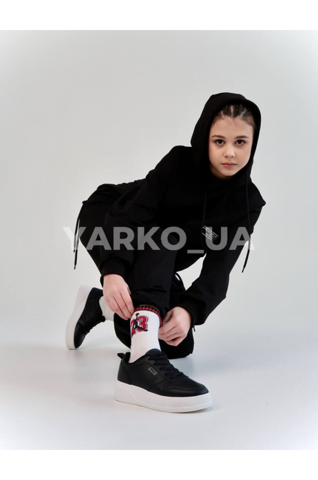 Костюм спорт HAYKIDS весна-осінь uni. 2585 котон кишені чорний 146(р) 
