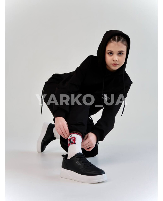Костюм спорт HAYKIDS весна-осінь uni. 2585 котон кишені чорний 146(р) 