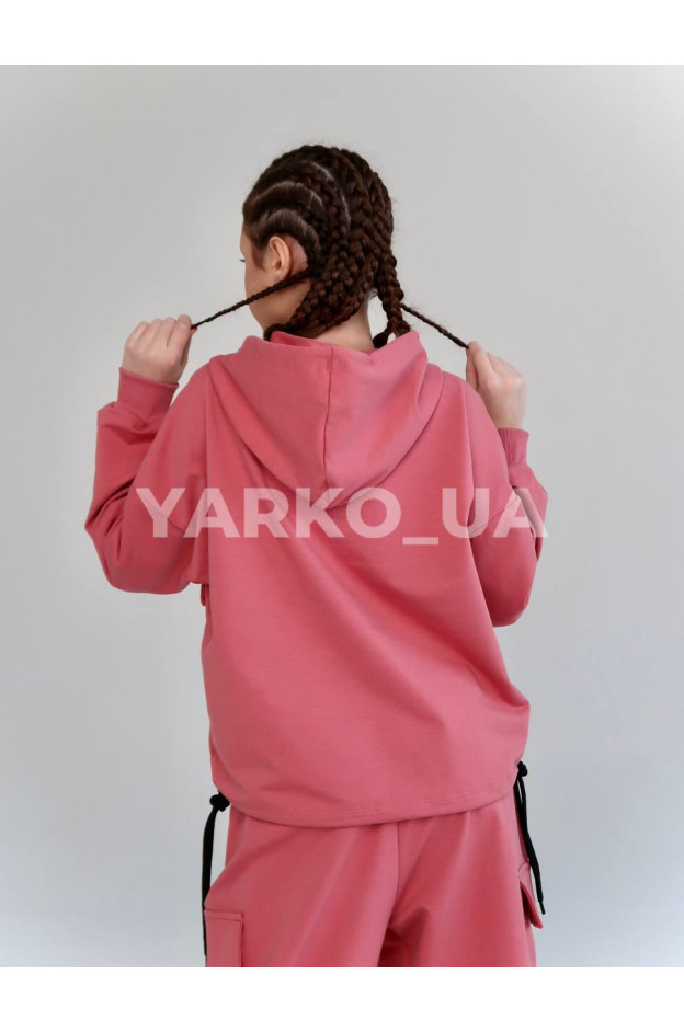 Костюм спорт HAYKIDS весна-осінь для дівчат 2585 котон кишені пудра 164(р) 