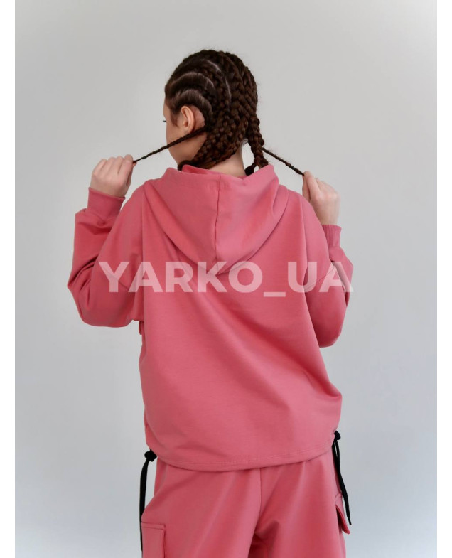 Костюм спорт HAYKIDS весна-осінь для дівчат 2585 котон кишені пудра 164(р) 