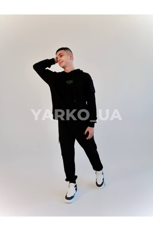 Костюм спортивний HAYKIDS uni весна/осінь 1252 з котону коричневий Fun Fact 140(р)