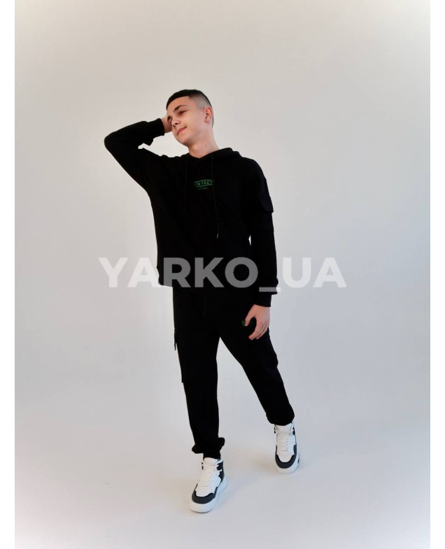 Костюм спортивний HAYKIDS uni весна/осінь 1252 з котону коричневий Fun Fact 152(р)