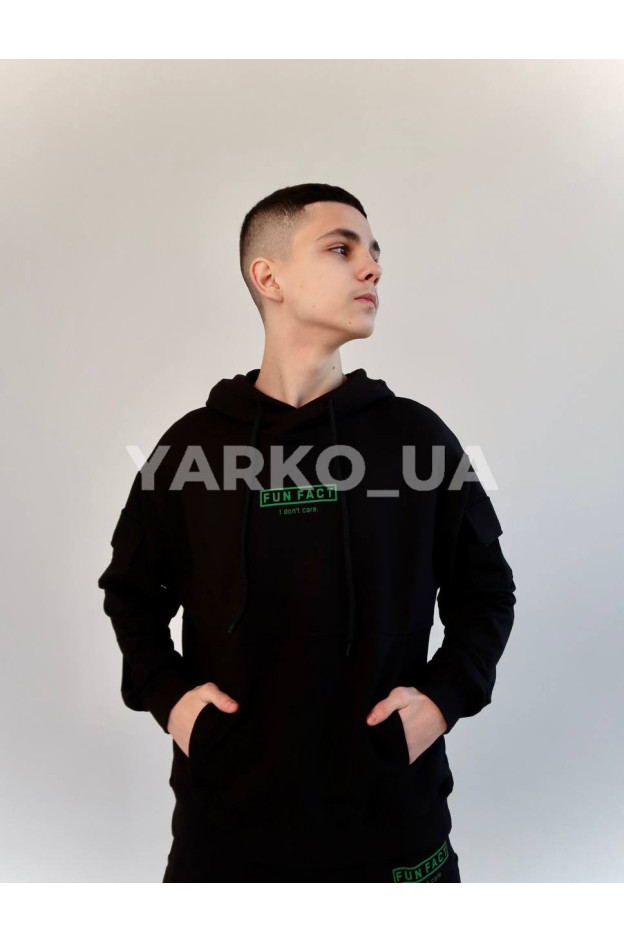 Костюм спортивний HAYKIDS uni весна/осінь 1252 з котону коричневий Fun Fact 152(р)
