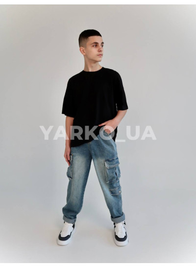Футболка HAYKIDS літо uni. 2625 котон база чорний 140(р) 