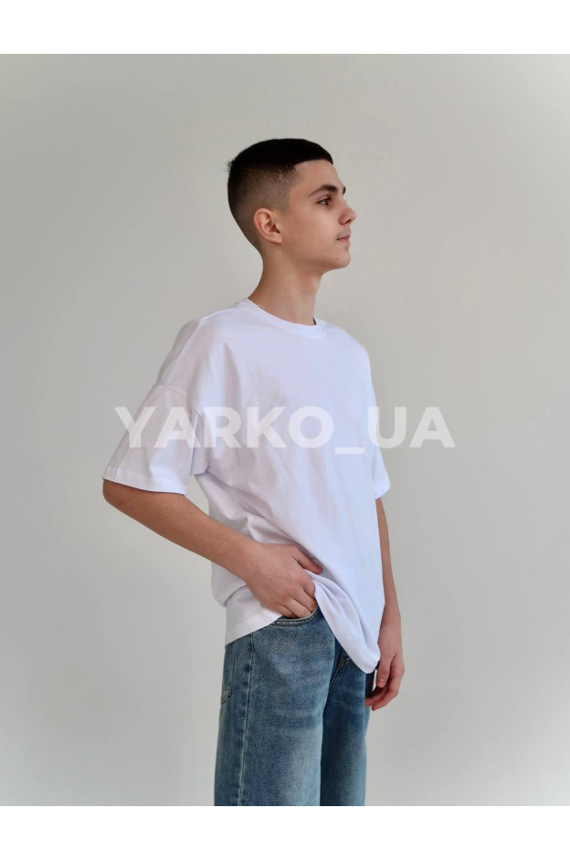 Футболка HAYKIDS літо uni. 2625 котон база білий 140(р) 
