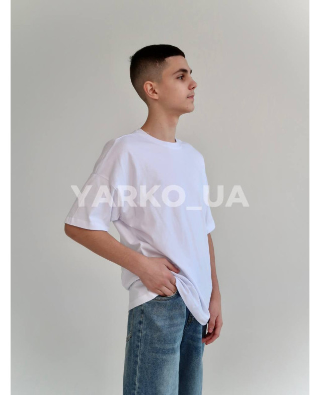 Футболка HAYKIDS літо uni. 2625 котон база білий 140(р) 