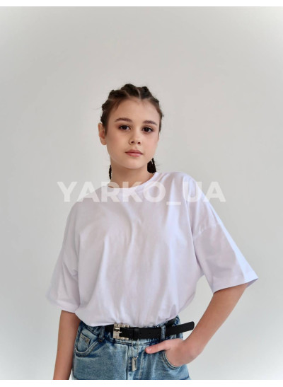 Футболка HAYKIDS літо uni. 2625 котон база білий 140(р) 