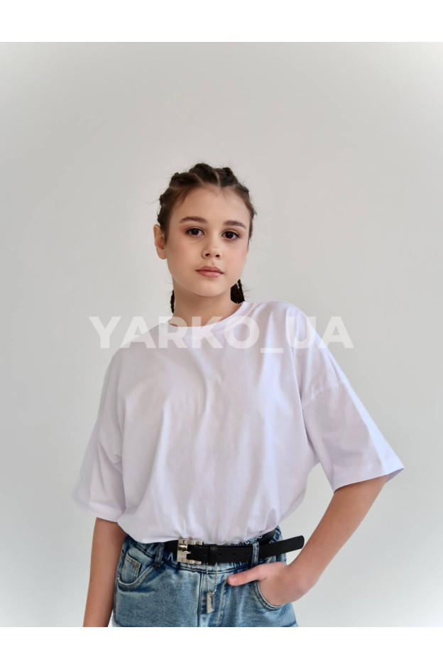 Футболка HAYKIDS літо uni. 2625 котон база білий 140(р) 