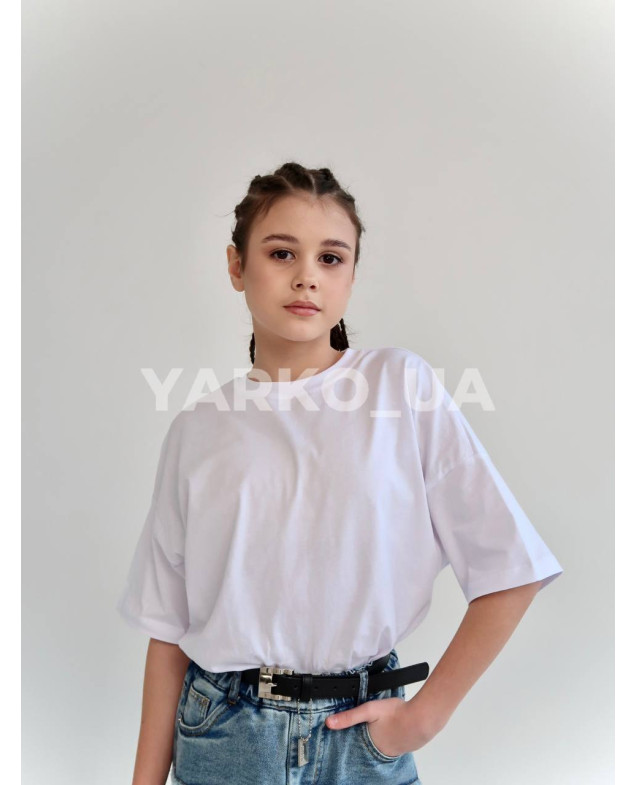 Футболка HAYKIDS літо uni. 2625 котон база білий 140(р) 