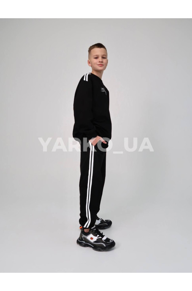 Костюм спортивний HAYKIDS uni весна/осінь 1239 з котону чорний California 128(р)