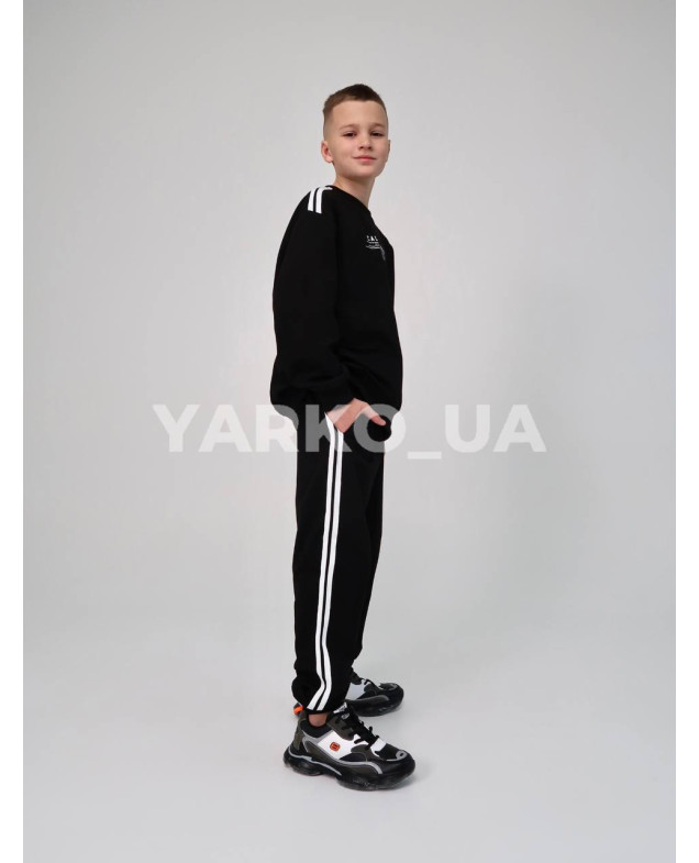 Костюм спортивний HAYKIDS uni весна/осінь 1239 з котону чорний California 128(р)