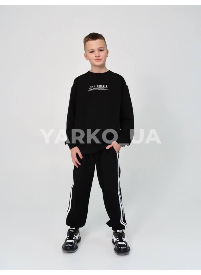 Костюм спортивний HAYKIDS uni весна/осінь 1239 з котону чорний California 128(р)