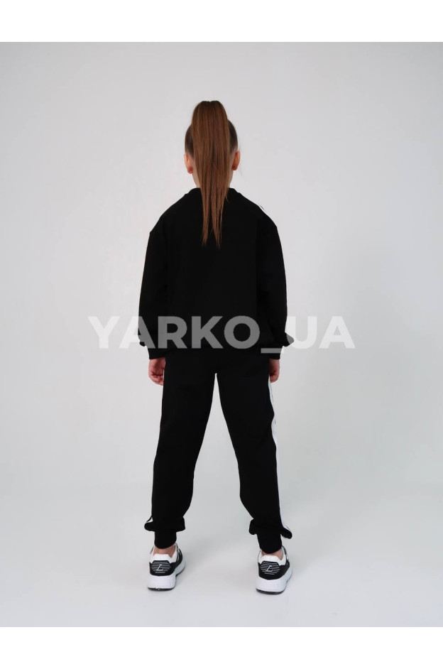 Костюм спортивний HAYKIDS uni весна/осінь 1239 з котону чорний California 128(р)