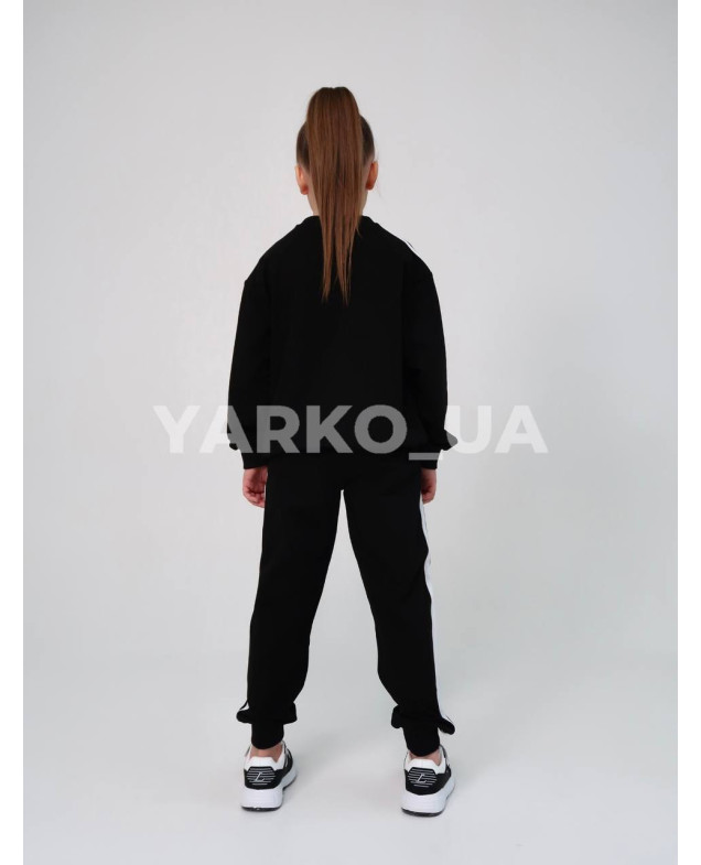 Костюм спортивний HAYKIDS uni весна/осінь 1239 з котону чорний California 128(р)