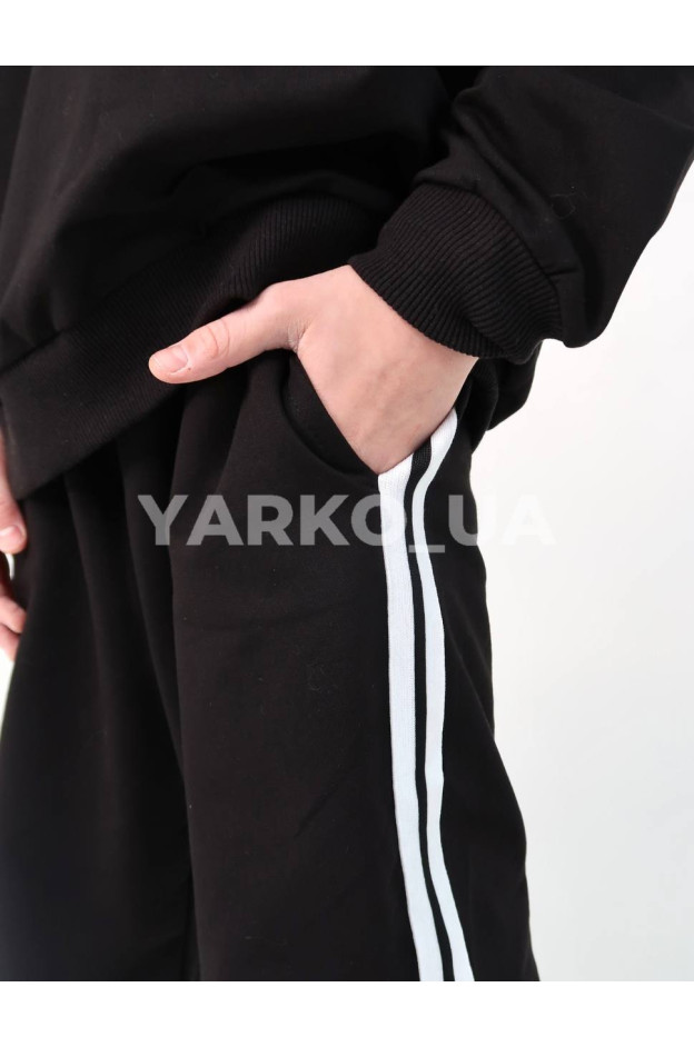 Костюм спортивний HAYKIDS uni весна/осінь 1239 з котону чорний California 128(р)