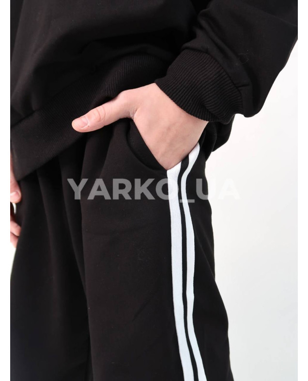Костюм спортивний HAYKIDS uni весна/осінь 1239 з котону чорний California 128(р)