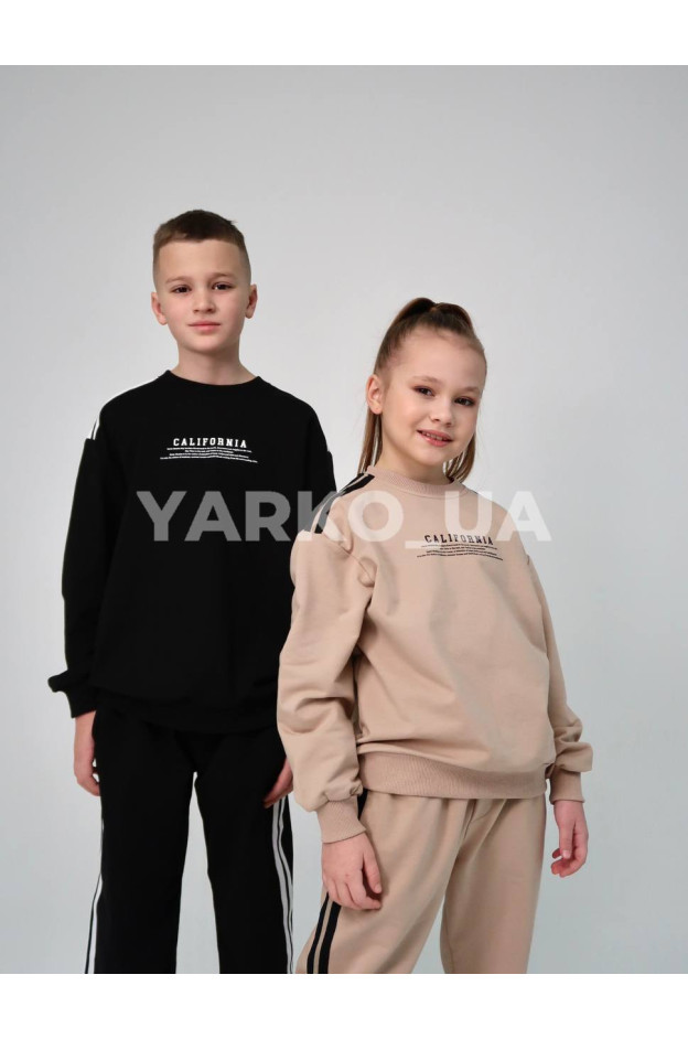 Костюм спортивний HAYKIDS uni весна/осінь 1239 з котону білий California 128(р)
