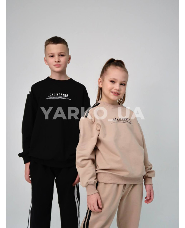 Костюм спортивний HAYKIDS uni весна/осінь 1239 з котону білий California 128(р)