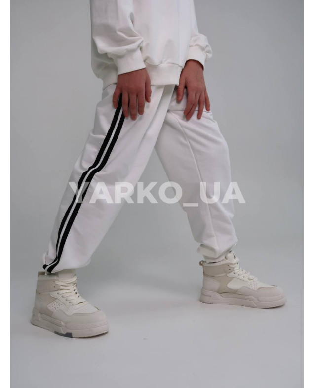 Костюм спортивний HAYKIDS uni весна/осінь 1239 з котону білий California 128(р)