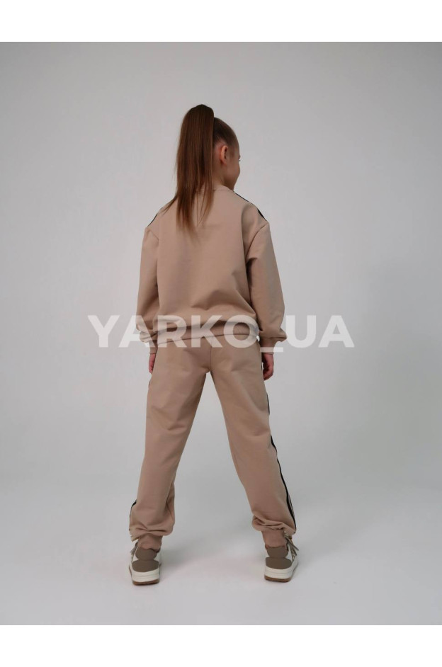 Костюм спортивний HAYKIDS uni весна/осінь 1239 з котону бежевий California 128(р)
