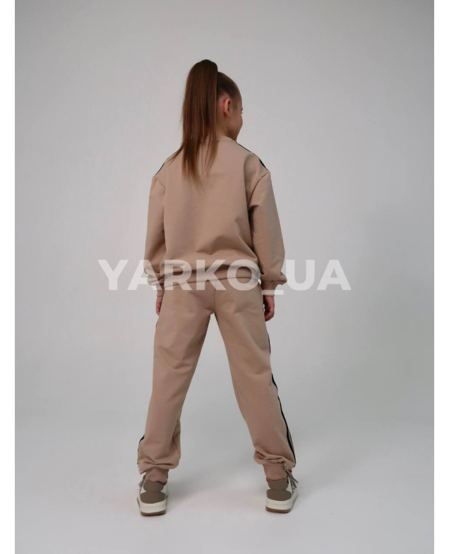 Костюм спортивний HAYKIDS uni весна/осінь 1239 з котону бежевий California 128(р)