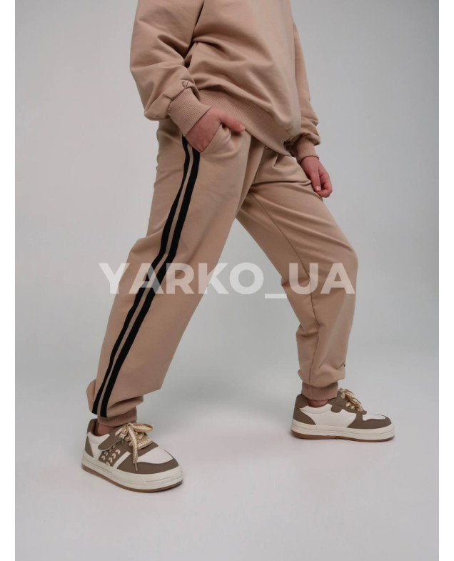 Костюм спортивний HAYKIDS uni весна/осінь 1239 з котону бежевий California 128(р)