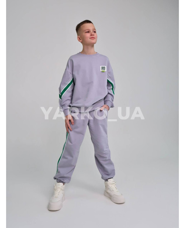 Костюм спортивний HAYKIDS uni весна/осінь 1267 з котону сірий CRCD 128(р)
