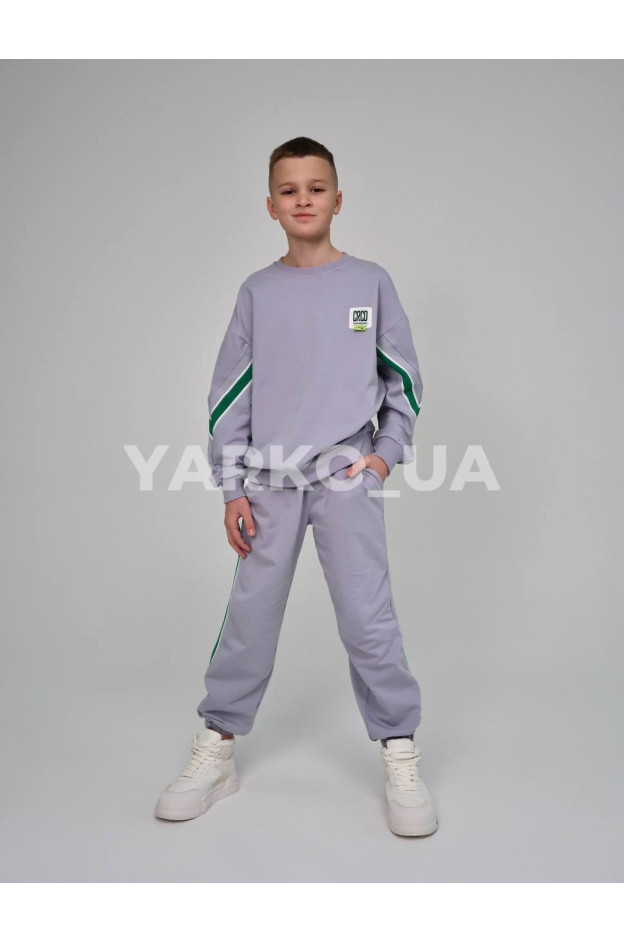 Костюм спортивний HAYKIDS uni весна/осінь 1267 з котону сірий CRCD 128(р)