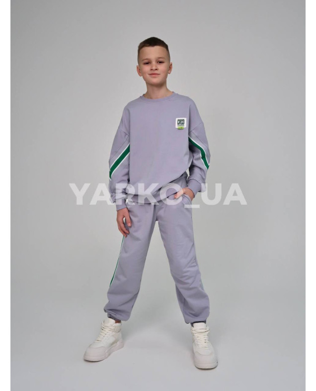 Костюм спортивний HAYKIDS uni весна/осінь 1267 з котону сірий CRCD 128(р)