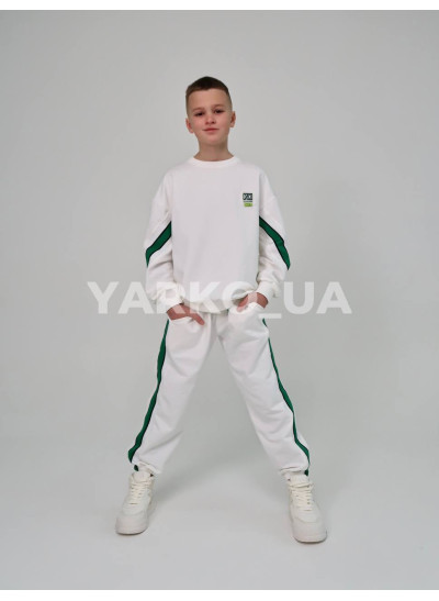 Костюм спортивний HAYKIDS uni весна/осінь 1267 з котону білий CRCD 122(р)
