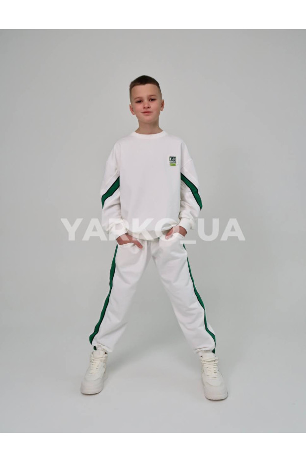 Костюм спортивний HAYKIDS uni весна/осінь 1267 з котону білий CRCD 122(р)