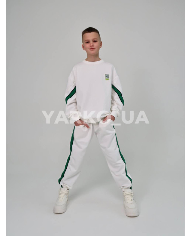 Костюм спортивний HAYKIDS uni весна/осінь 1267 з котону білий CRCD 122(р)