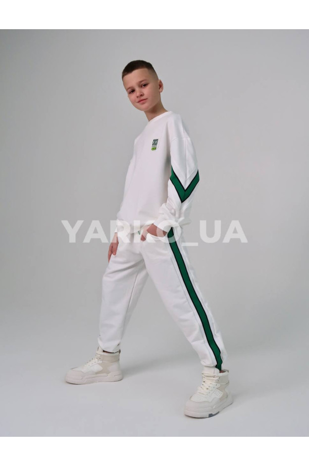 Костюм спортивний HAYKIDS uni весна/осінь 1267 з котону білий CRCD 122(р)