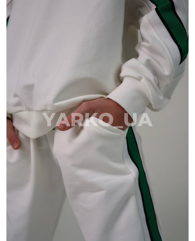Костюм спортивний HAYKIDS uni весна/осінь 1267 з котону білий CRCD 122(р)