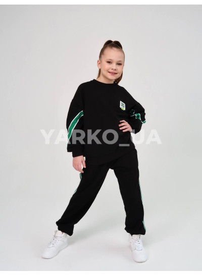 Костюм спортивний HAYKIDS uni весна/осінь 1267 з котону чорний CRCD 116(р)