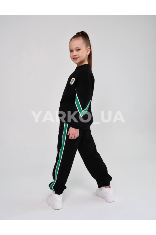 Костюм спортивний HAYKIDS uni весна/осінь 1267 з котону чорний CRCD 116(р)