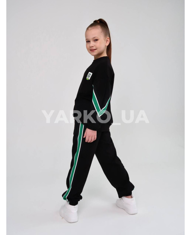Костюм спортивний HAYKIDS uni весна/осінь 1267 з котону чорний CRCD 116(р)