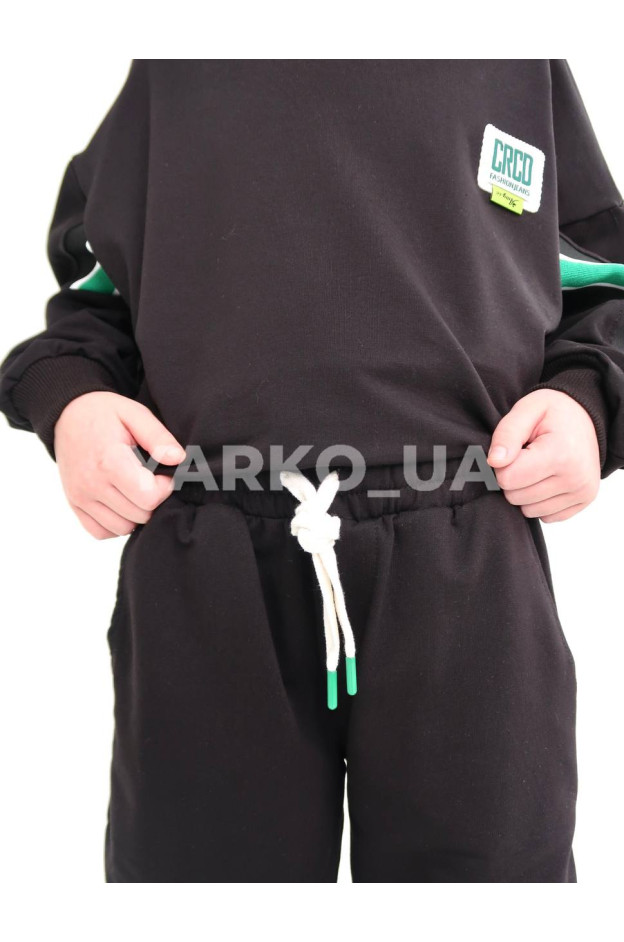 Костюм спортивний HAYKIDS uni весна/осінь 1267 з котону чорний CRCD 116(р)