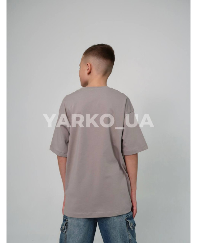 Футболка HAYKIDS літо для хлопців 1272 котон Street сірий 122(р) 
