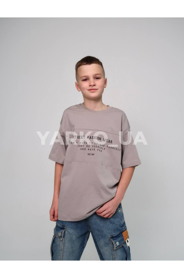 Футболка HAYKIDS літо для хлопців 1272 котон Street сірий 122(р) 
