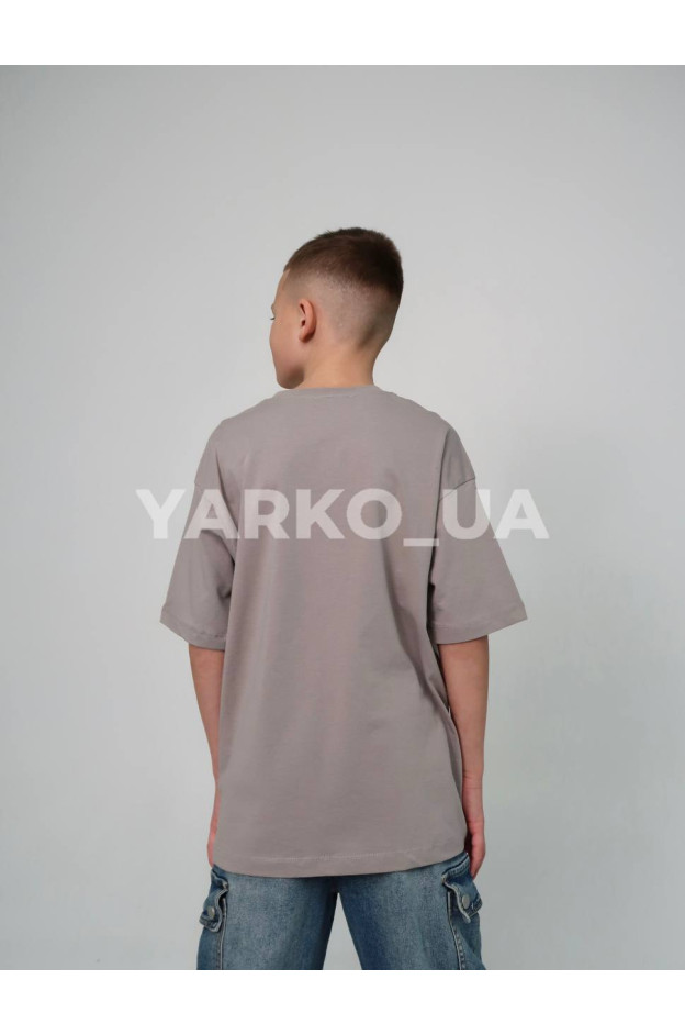 Футболка HAYKIDS літо для хлопців 1272 котон Street сірий 134(р) 